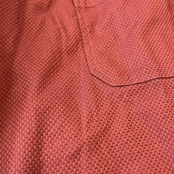 Men’s ROWM Burgundy button down short sleeve shirt 200%‎ Cotton Comfort Cool 3XB - Picture 9 of 14